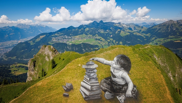 Villars-sur-Ollon : une nouvelle fresque géante de l'artiste SAYPE va orner le Grand Chamossaire